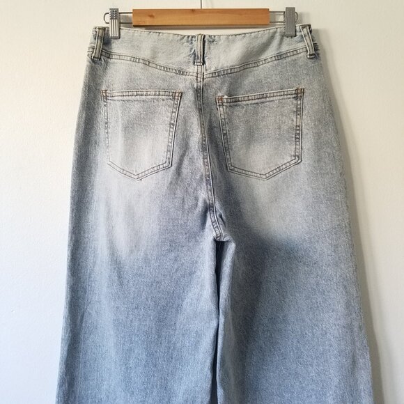 Habitual High Waisted Wide Leg Light Washed Denim Size 28 - Picture 8 of 11